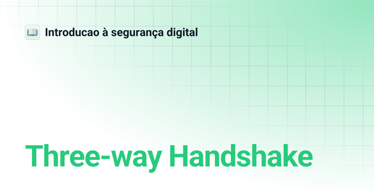 Three-way Handshake | Introducao à segurança digital